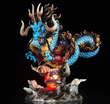 One Piece GK Kaido Dragon Form Anime Figure Four Emperors with Lamp 22CM - £50.31 GBP