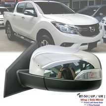 Left Chrome Side Mirror w/ Signal &amp; Electric Folding For Mazda BT-50 DHL - £192.57 GBP
