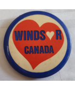 WINDSOR CANADA ONTARIO LOVE CANADIAN VINTAGE RETRO BUTTON PINBACK WEAR CITY - £15.00 GBP