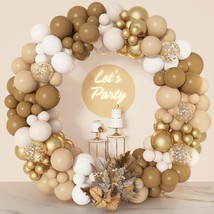 164Pcs Brown Balloons Garland Arch Kit Nude Coffee Brown Blush Tan Neutral Beige - £23.94 GBP