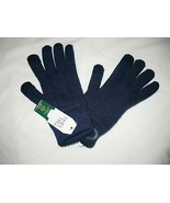 Time And Tru Women&#39;s Solid Cable Knit Touch Gloves Thick &amp; Warm Blue Cov... - $10.22