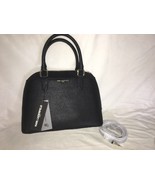 Karl Lagerfeld PARIS Dome Black Leather Satchel BAG NEW - $5,267.45 MXN