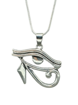 Eye of Horus Pendant Quality Snake Sky God 18&quot; Chain Necklace Egypt Protection - £10.06 GBP