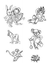 Baby / Nursery Animals embroidery transfer pattern W966   - $5.00