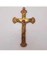 Religioso Jesús Cruz Crucifijo Dorado con Colgante - £30.32 GBP