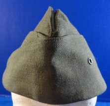 Usmc Marine Corps Serge Green Wool Uniform Garrison Hat Cap 6 7/8 - £21.89 GBP