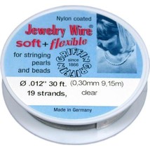 Griffin Jewelry Beading Wire Soft Flexible .012&quot; 30ft - £9.59 GBP