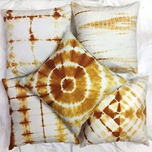 Set of 5 Pcs Indian Shibori Cushion Covers Tie Dye Cushion Cover 16x16, ... - £31.69 GBP