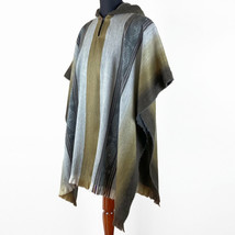 Lightweight Baby Alpaca Wool UNISEX Cape Poncho Pullover Coat Handmade ECUADOR - £50.60 GBP