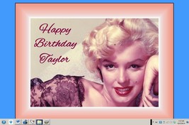 Marilyn Monroe edible cake image birthday decoration cake topper sheet - £7.98 GBP