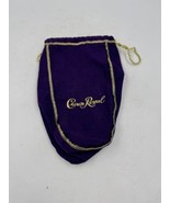 Crown Royal Purple and Gold Drawstring Sides Bag - $6.79