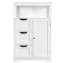 Bathroom Floor Cabinet Free Standing Storage Organizer With Drawers And ... - £100.32 GBP