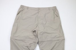 Vintage Cabelas Mens 2XL UPF 30 Wide Leg Nylon Convertible Pants Shorts Beige - £38.68 GBP