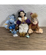 Vintage Lot of 5 Disney Store Plush Action Figures Aladdin Genie Abu Jas... - €12,89 EUR