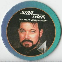 WILLIAM RIKER 1994 Star Trek the Next Generation Stardiscs Pog/Coin # 45 - £1.37 GBP