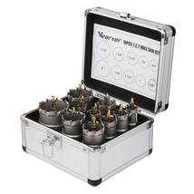 10Pcs Tct Hole Saw Kit, 5/8&#39;&#39; To 2&#39;&#39; Carbide Bit Set With Pilot, Sliver Box - $56.99