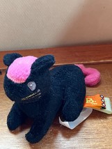 Gently Used Small B. You Black &amp; Pink Plush Kitty Cat Stuffed Animal – 3.5 inche - £6.14 GBP