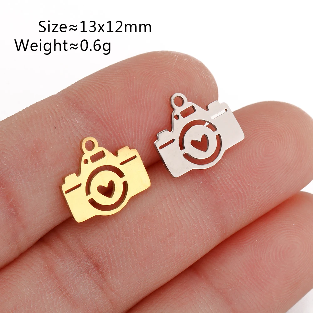 5Pcs Summer Hat/Lip Kiss/Swimsuit/Airplane Travel Charm Stainless -Silve... - $4.36