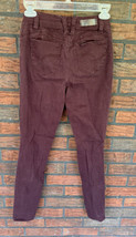 Maroon Stretch Jeans Size 1 Wanna Betta Butt Mid Rise Distressed Straigh... - $16.15