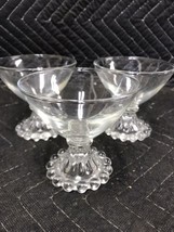 Lot - Three Vtg Anchor Hocking Bubble Boopie Clear  Cocktail Glasses 1960s - £7.88 GBP