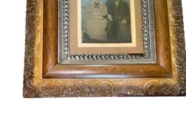 Antique Ornate Wood Metal Resin 23x20.5" Victorian Baroque Picture Frame Couple image 6