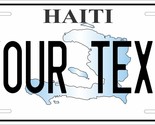 Haiti Map License Plate Personalized Car Auto Bike Motorcycle Custom Tag - $10.99+