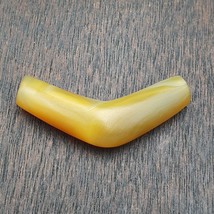 Rare ancienne perle d&#39;agate jaune en cristal du Moyen-Orient yéménite an... - $45.58