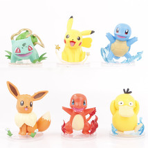 6pcs/set Pokemonn Pikachuu Eevee Psyduckk Charmanderr Squirtle Figure Toys - £26.29 GBP