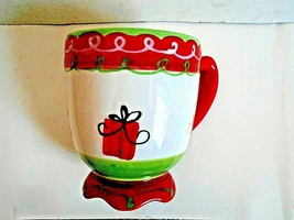 Unbranded White 4-1/2&quot; Mug with Christmas Design and handle - $14.84