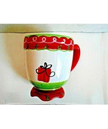 Unbranded White 4-1/2&quot; Mug with Christmas Design and handle - £11.68 GBP