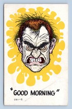 Fumetto Angry Man Dice Buono Mattina Cromo Cartolina Q9 - £3.19 GBP
