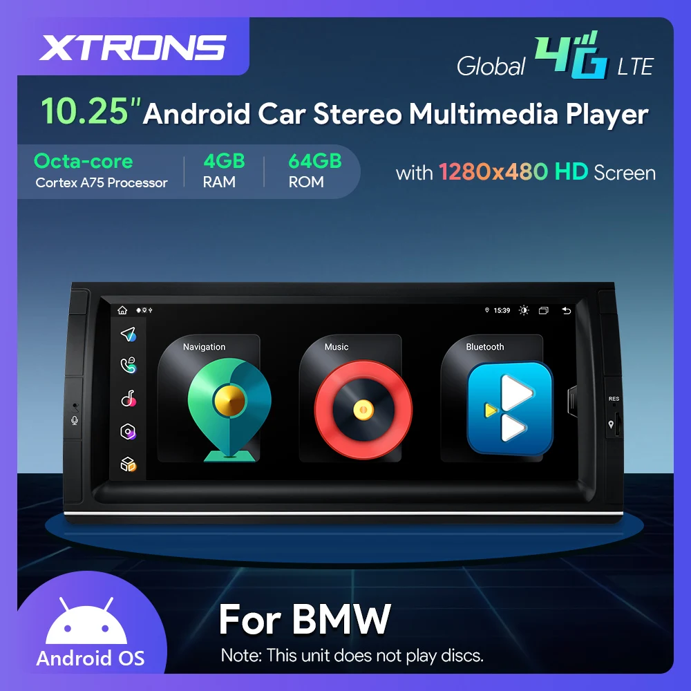 XTRONS 10.25&#39;&#39; Android 13 Car Radio For BMW X5 E53 1999-2006 Car Multimedia - £422.17 GBP+