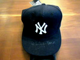 WHITEY FORD 1961 WSC MVP NY YANKEES SIGNED AUTO NEW ERA FIELD 5950 CAP H... - $247.49