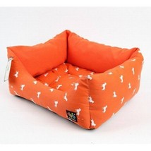 Alphadog Series Dog&amp;cat Square Canvas Cushion Bed(small, Orange) - £31.37 GBP