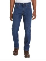 Kirkland Signature Mens Jeans Dark Blue Straight Stretch 5-Pocket Heavyw... - $42.99