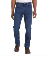 Kirkland Signature Mens Jeans Dark Blue Straight Stretch 5-Pocket Heavyw... - $60.33 CAD