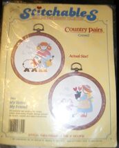 Stitchables country pairs my sister my friend cross stitch kit 7641 new ... - $9.26