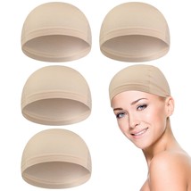 4 Pcs Bamboo Fiber Wig Cap Bamboo Wig Liner Cap for Women Hairloss Elast... - $36.62