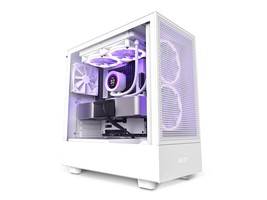 NZXT H5 Flow - All White CC-H51FW-01 White SGCC Steel, Tempered Glass AT... - $152.99