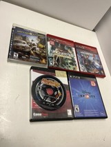 PS3 Game Lot Of 5 - Uncharted, Modnation Racers, Motor Storm, Disney Infinity - £15.68 GBP