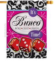 Its Bunco Time House Flag Game 28 X40 Double-Sided Banner - £29.46 GBP