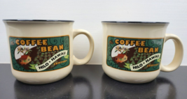 2 The Coffee Bean Company Hilo Hawaii Mugs Set Mulberry Advertising Nove... - £31.39 GBP