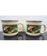2 The Coffee Bean Company Hilo Hawaii Mugs Set Mulberry Advertising Nove... - £31.35 GBP