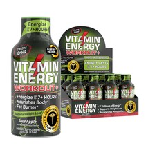 Workout+ Liquid Supplement - Sour Apple - 1.93oz. (12 Bottles) - $74.48