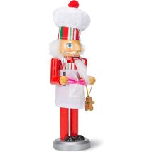 Chef with Gingerbread Man Cookie Wooden Christmas Nutcracker 10 Inch C58... - $29.68