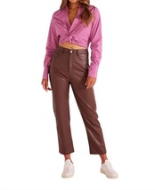 Minkpink lani faux leather pant in CHOC - £66.22 GBP