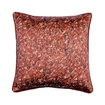 Handmade 16&quot;x16&quot; Printed Velvet Rust Printed Velvet Cushion Cover, Sandstone - £21.95 GBP+