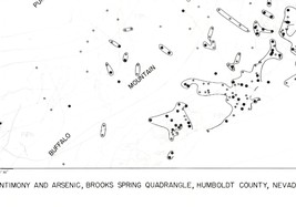 USGS Geologic Map: Brooks Spring Quadrangle, Nevada, Antimony and Arsenic - $12.89