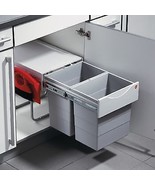 Hailo Space-Saver Tandem Double Waste Kitchen Bin Pull-Out Space Organiz... - $252.19 CAD