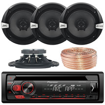 Pioneer DEH-S1250UB 1DIN USB AUX CD Receiver, 4x JVC 6.5&quot; Speakers, 50ft... - £248.42 GBP